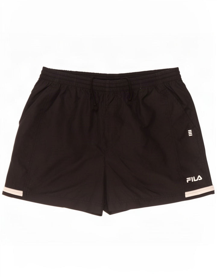 Мужские спортивные шорты Fila IT 56 XL, черные, полиэстер с цветными блоками