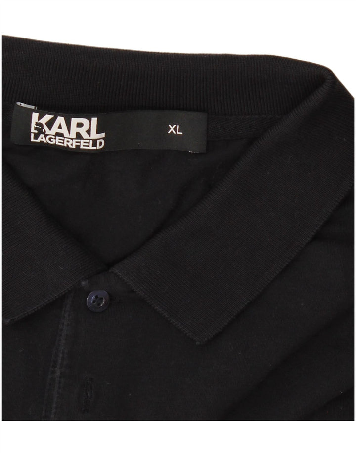 Мужская рубашка поло Karl Lagerfeld XL темно-синяя