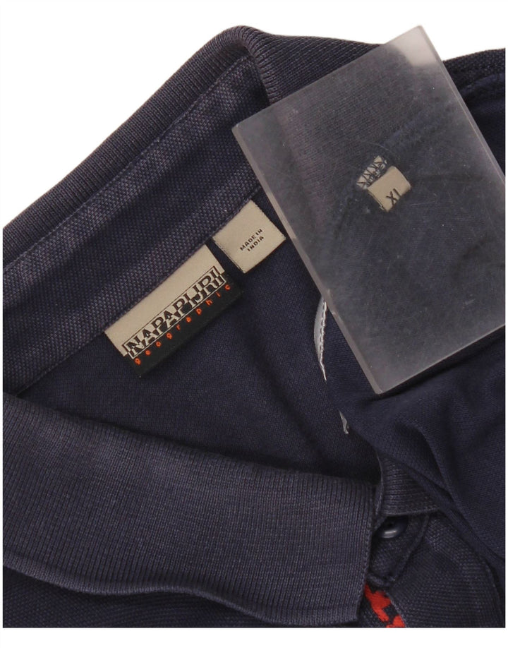 Мужская рубашка-поло Napapijri XL темно-синяя