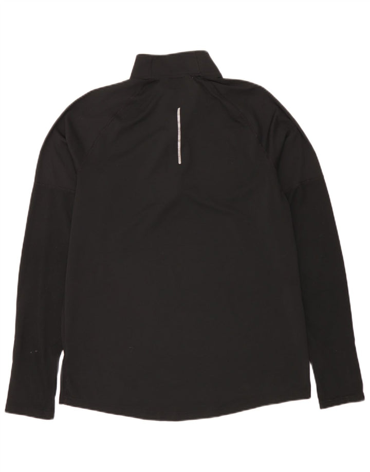 Мужской пуловер с воротником на молнии Nike Dri Fit, спортивный костюм, средний черный полиэстер
