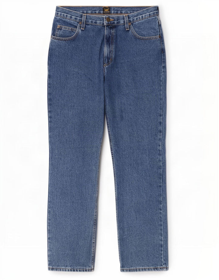 Мужские прямые джинсы Lee Brooklyn W34 L32, синий хлопок