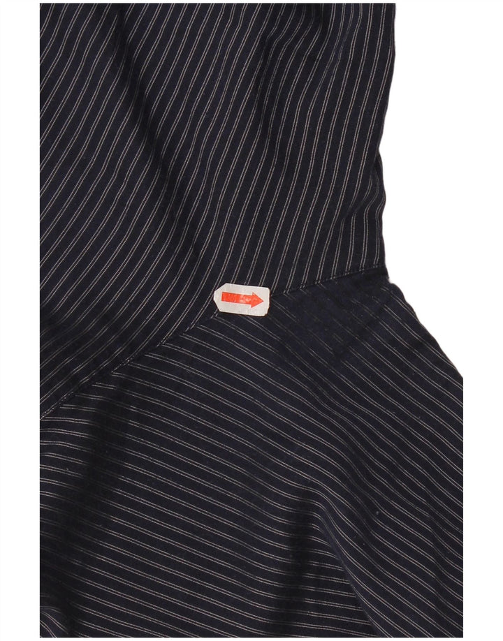 Мужская рубашка стандартного кроя Armani в клетку, большая темно-синяя полоска, полиэстер