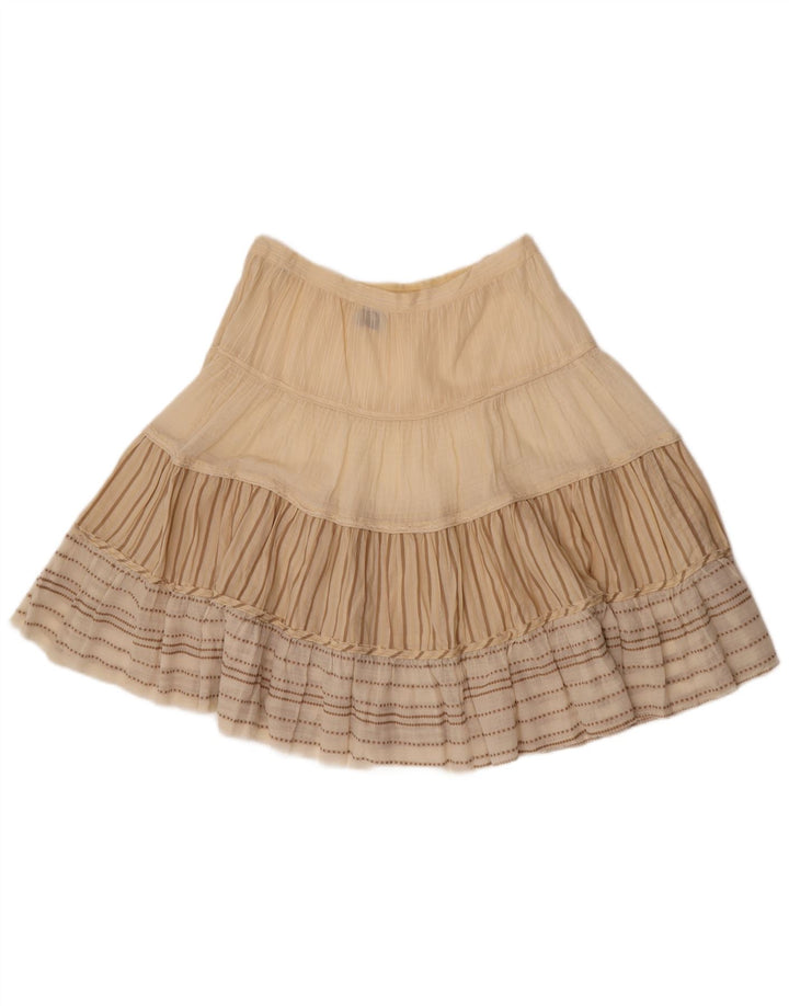 Женская прозрачная юбка-трапеция Cerruti 1881 W30, средний бежевый в полоску