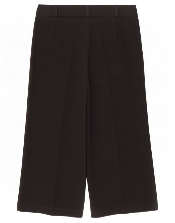 Женские укороченные брюки широкого кроя Marks & Spencer UK 14, большие W34 L24, черные