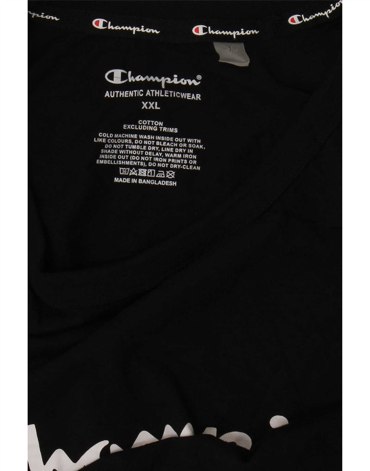 Мужская футболка с рисунком Champion 2XL, черный хлопок