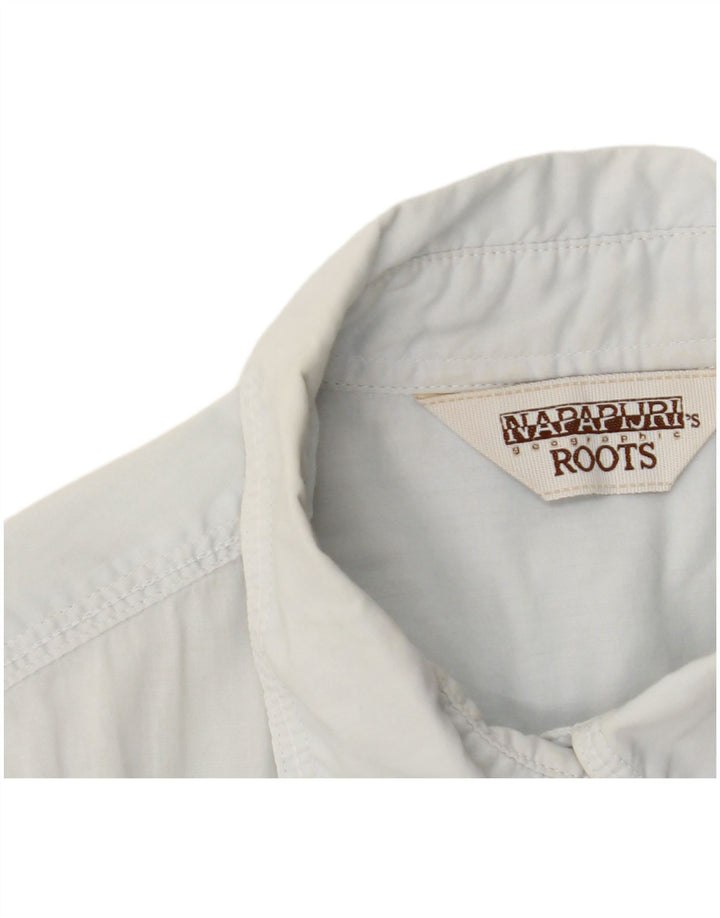 NAPAPIJRI Женская рубашка оверсайз с географическим рисунком UK 10, маленькая синяя