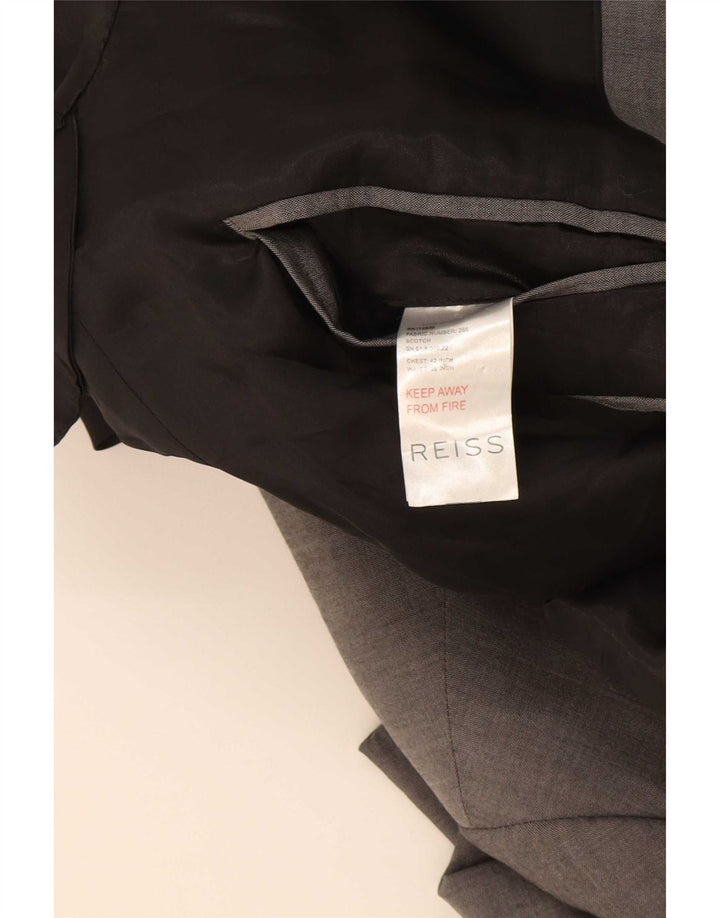 Мужской пиджак Reiss на 1 пуговице UK 42 XL, серая шерсть