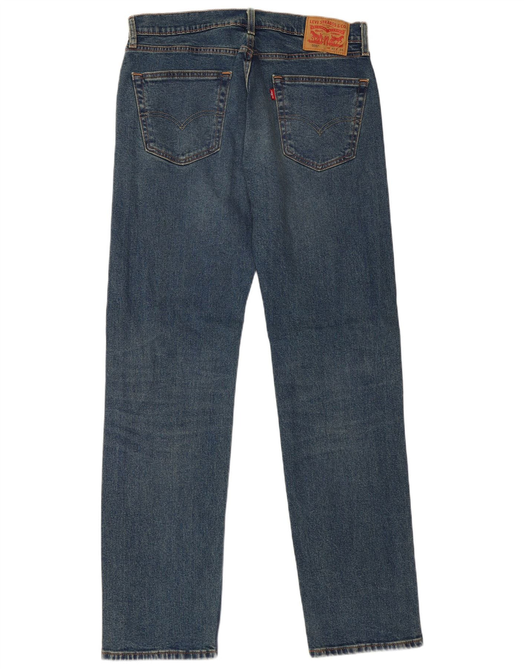 Мужские прямые джинсы LEVI'S 505 W32 L34 синие, хлопок