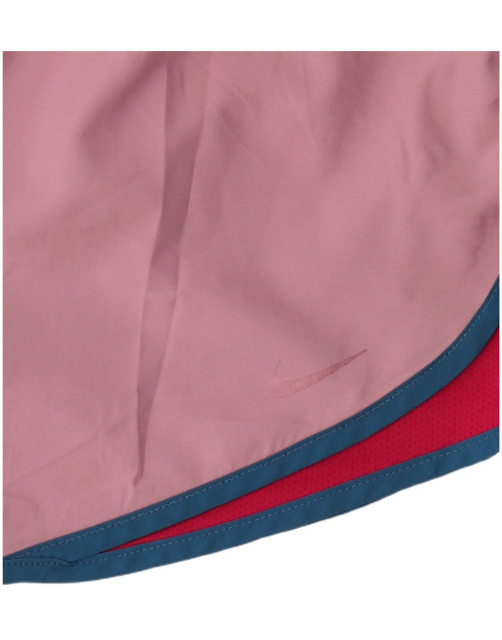 Женские спортивные шорты Nike Dri Fit UK 12, полиэстер с цветными блоками, средний розовый цвет