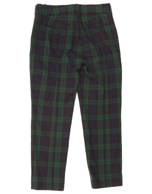 Женские укороченные брюки J. Crew Cameron США 6, средние W30 L26, зеленые в клетку