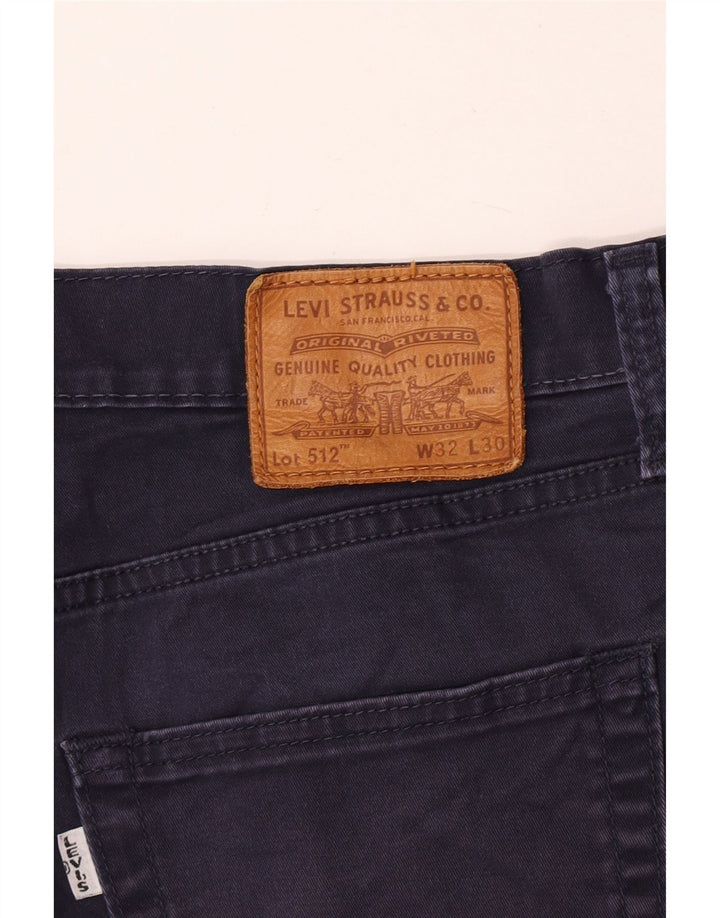 Мужские зауженные зауженные джинсы Levi's 512 W32 L30 темно-синие