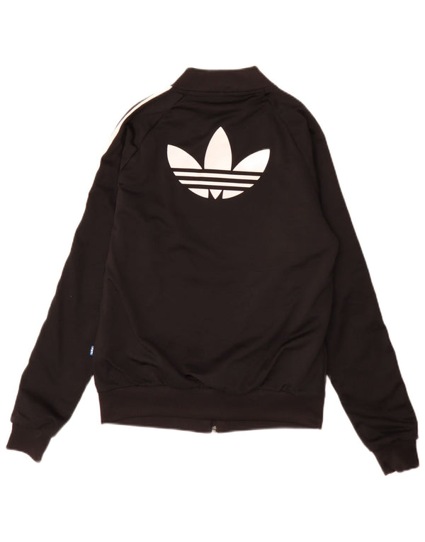 Женская спортивная куртка свободного покроя Adidas с графикой UK 6 XS, черная, спортивная