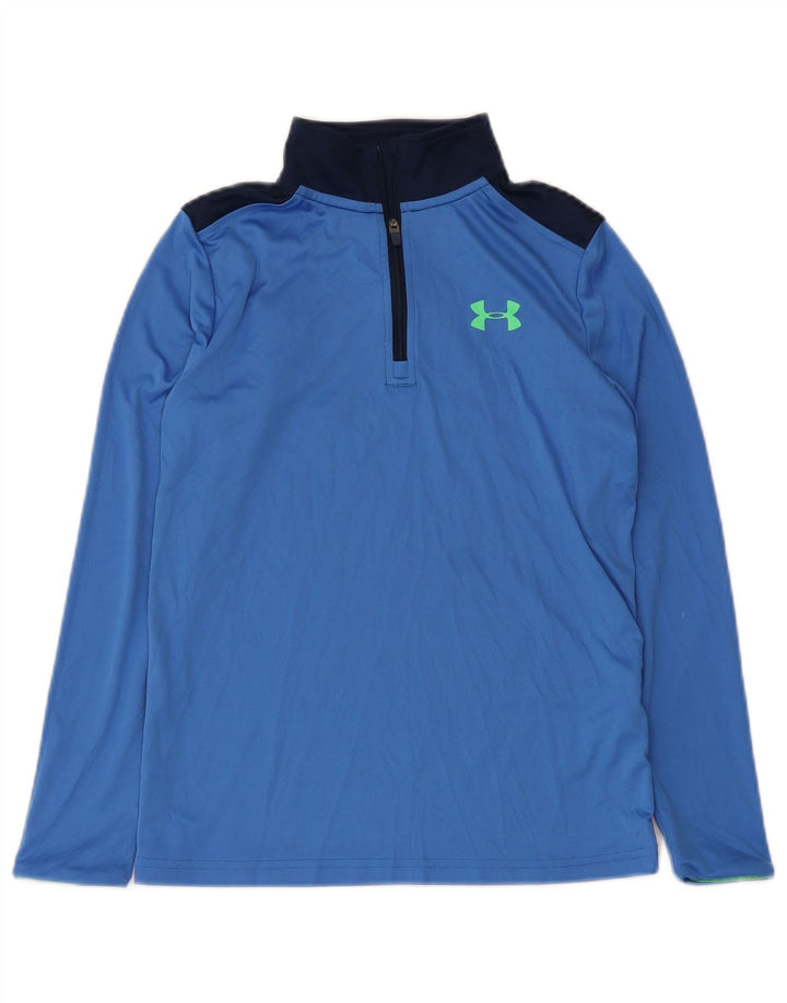 Пуловер с графическим рисунком для мальчиков Under Armour, топ 9–10 лет, средний синий цвет