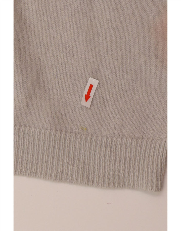 Женский джемпер с v-образным вырезом Massimo Dutti UK 12, средний серый