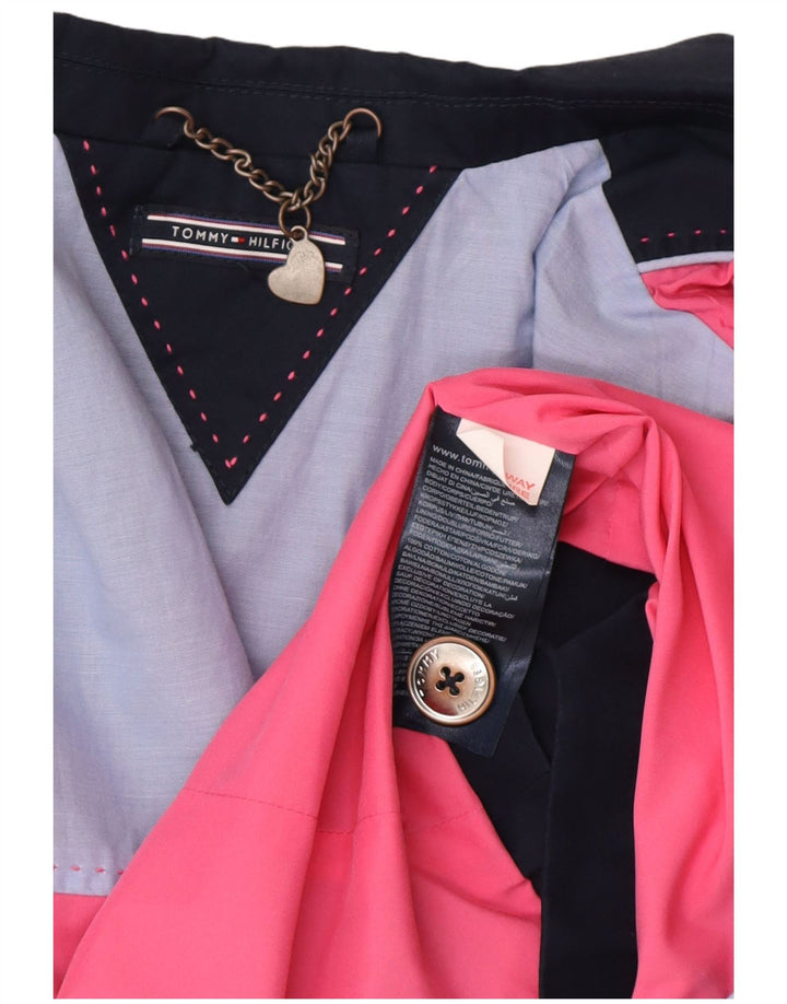 TOMMY HILFIGER Пиджак на 1 пуговице для девочек 9–10 лет, темно-синий, хлопок