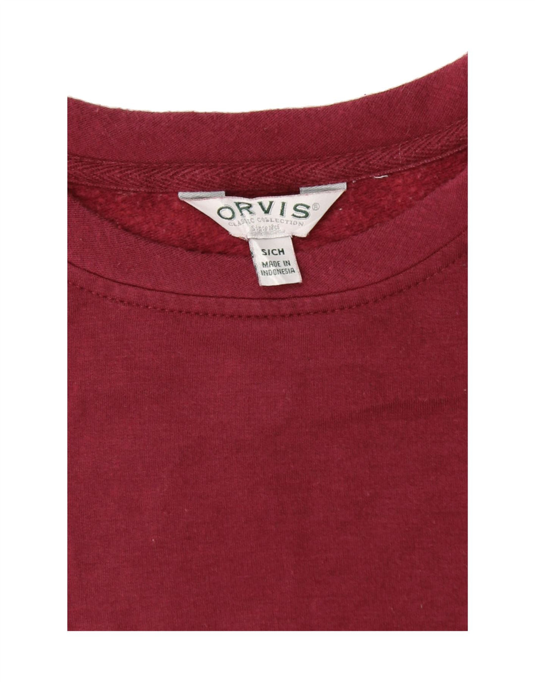 ORVIS Womens Oversized Sweatshirt Jumper UK 10 Small Burgundy Modal Vintage Orvis and Second-Hand Orvis from Messina Hembry 