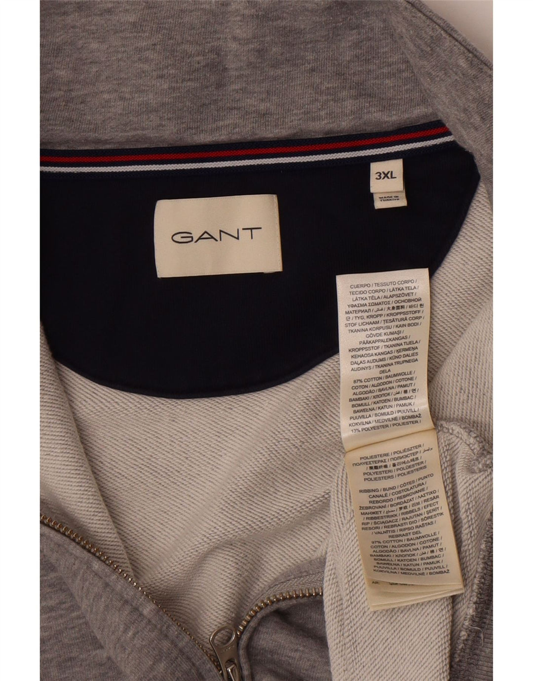 Мужской спортивный костюм Gant, верхняя куртка 3XL, серый хлопок