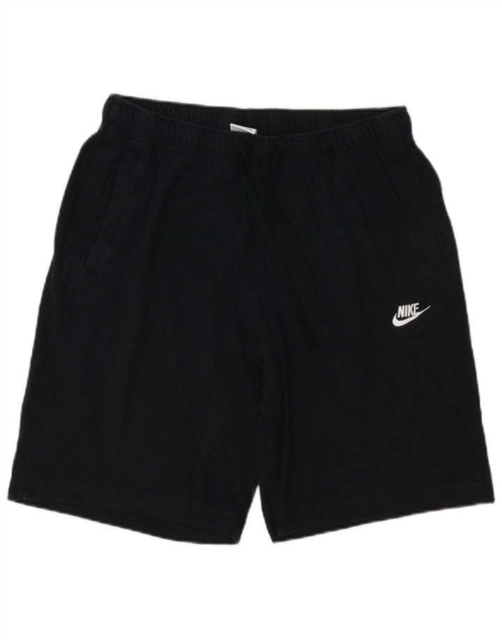 Мужские спортивные шорты Nike, большие черные, хлопковые