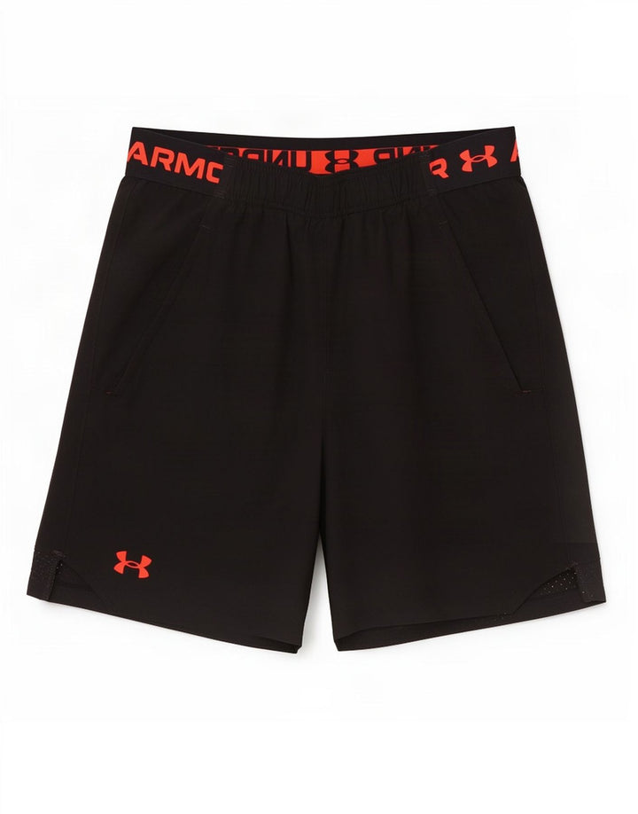 Мужские спортивные шорты с рисунком Under Armour, маленькие черные из полиэстера