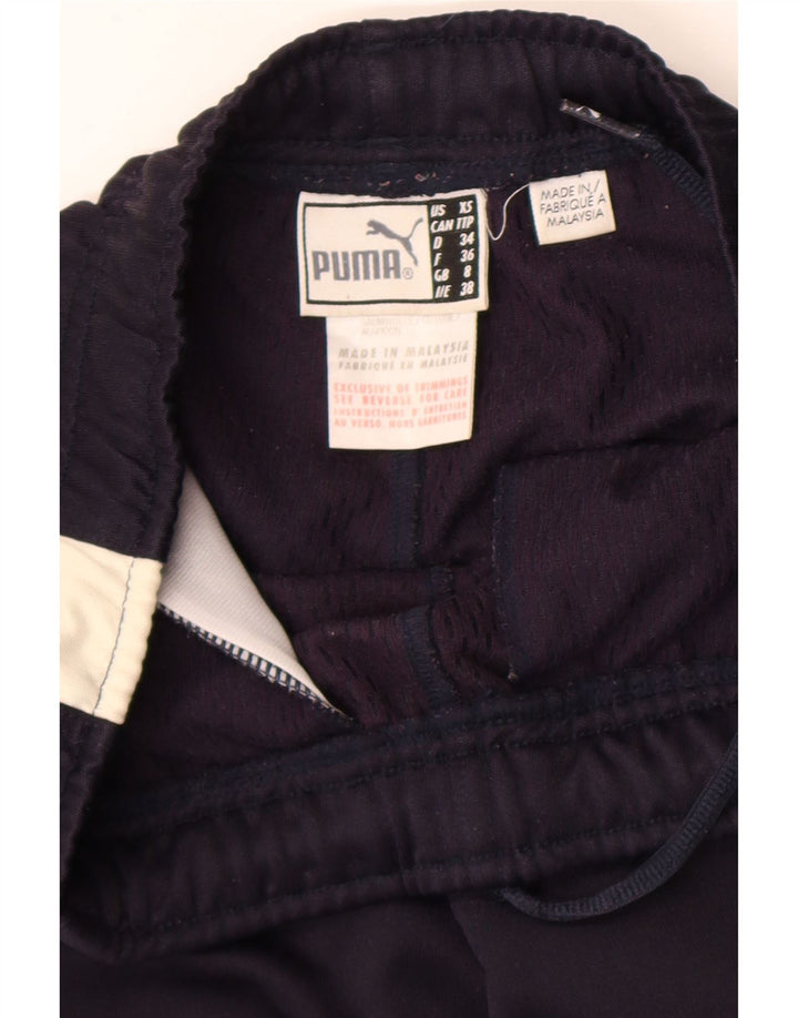 Женские спортивные брюки Puma UK 8, маленькие, темно-синие, полиэстер с цветными блоками