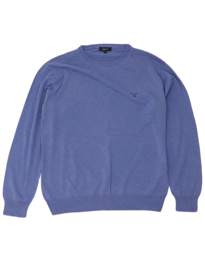 Мужской джемпер с круглым вырезом Gant XL, синий хлопок