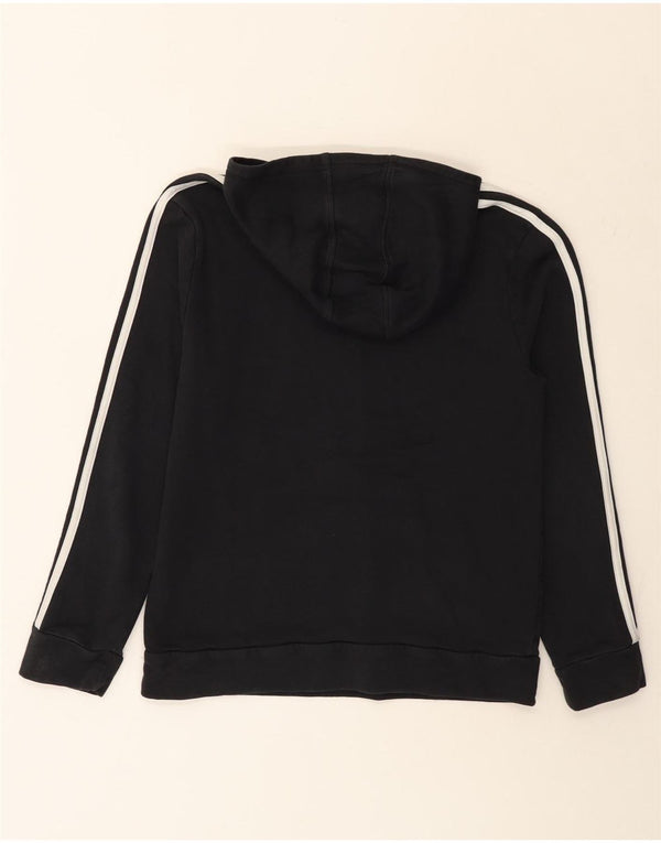 Женский джемпер с капюшоном Adidas UK 10, маленький, черный, хлопок