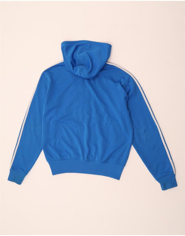 Adidas Мужской свитер с капюшоном и молнией с графическим рисунком, средний синий полиэстер