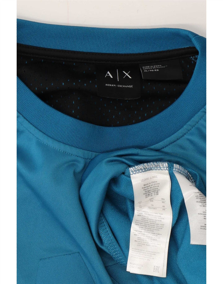 Мужской свитшот с рисунком Armani XL, синий полиэстер