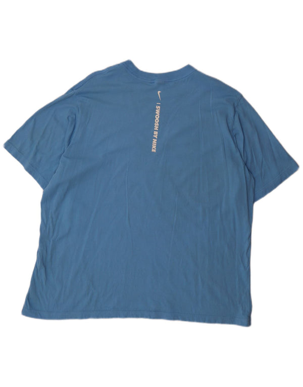 Мужская футболка с рисунком Nike Swoosh 2XL, синяя