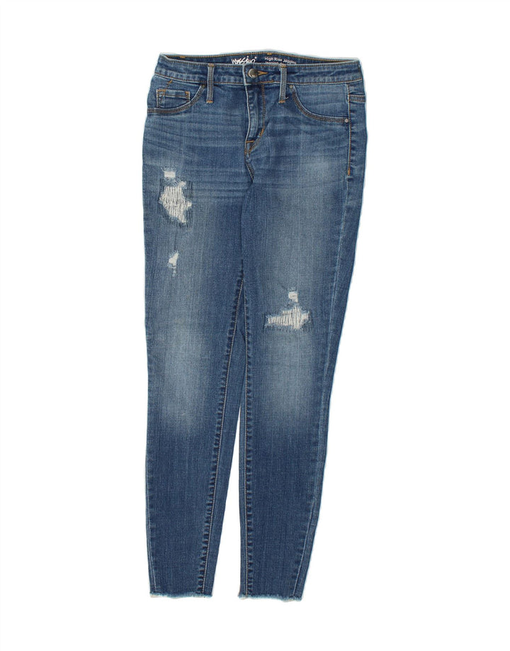 MOSSIMO Womens Distressed High Rise Jegging Jeans W26 L27  Blue Cotton Vintage Mossimo and Second-Hand Mossimo from Messina Hembry 