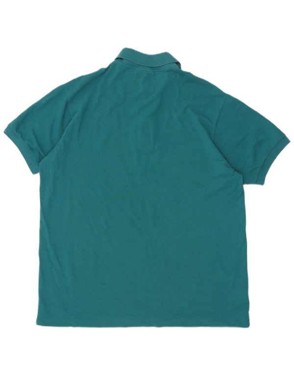 Мужская рубашка поло Lacoste Classic Fit, размер 6 XL, бирюзовый хлопок