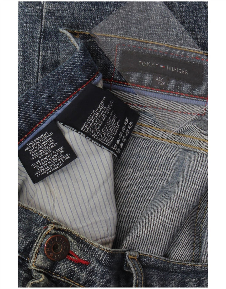 TOMMY HILFIGER Мужские прямые джинсы W33 L32 синие, хлопок