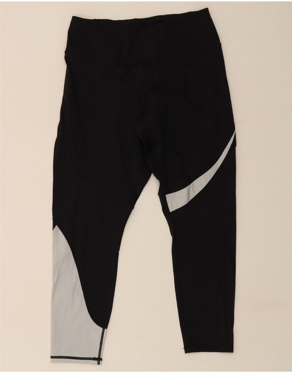 Женские укороченные леггинсы Puma UK 18 XL, черные с цветными блоками