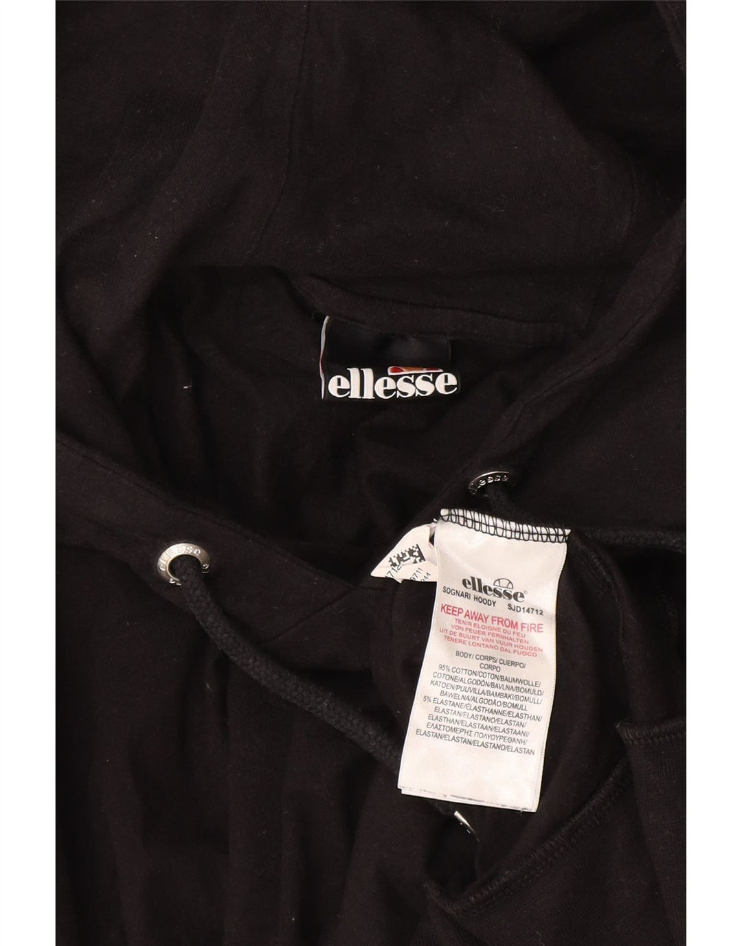 Мужской джемпер с капюшоном Ellesse, средний черный, хлопок