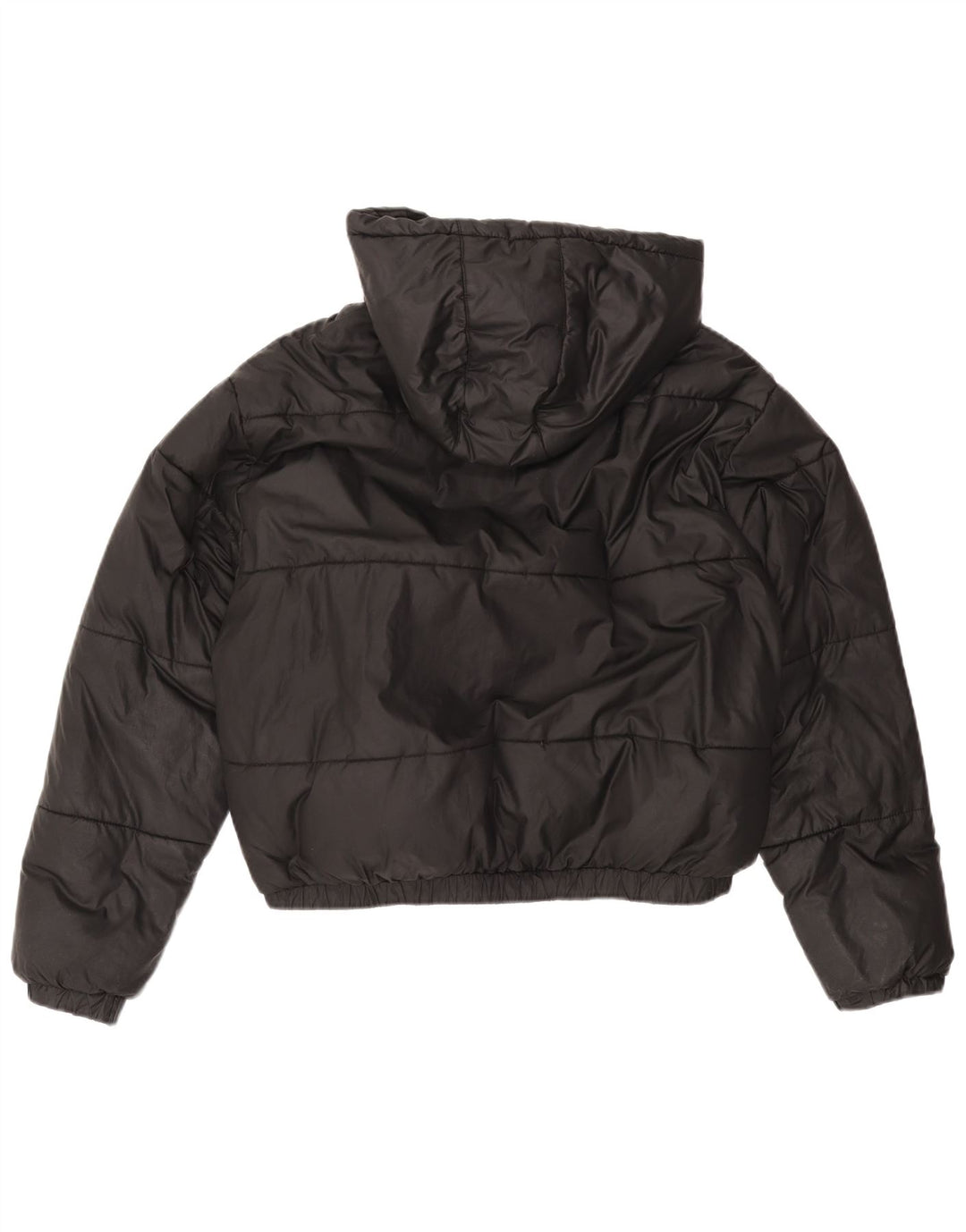 ELLESSE Женская утепленная куртка оверсайз с капюшоном UK 12, средний черный полиэстер