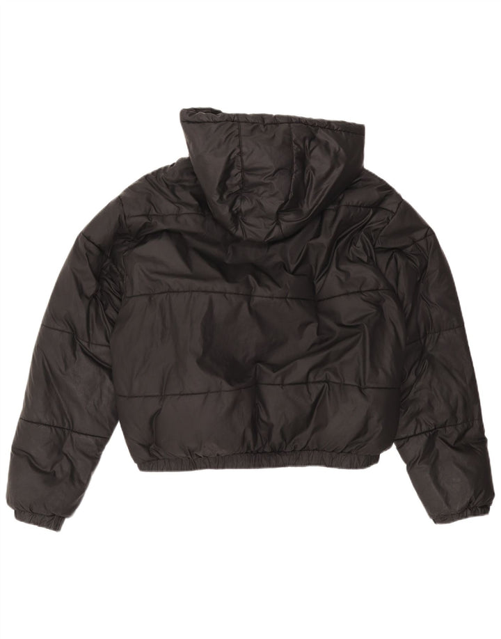 ELLESSE Женская утепленная куртка оверсайз с капюшоном UK 12, средний черный полиэстер