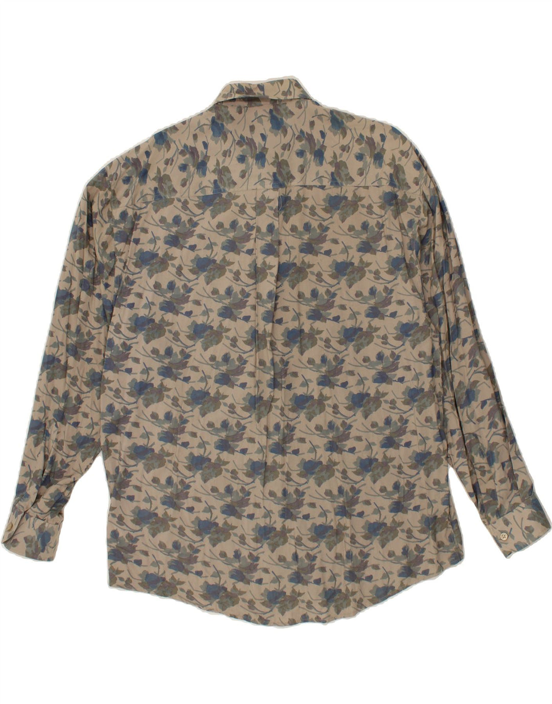 ORSO POETA  Mens Shirt XL Grey Floral Viscose Vintage Orso Poeta and Second-Hand Orso Poeta from Messina Hembry 