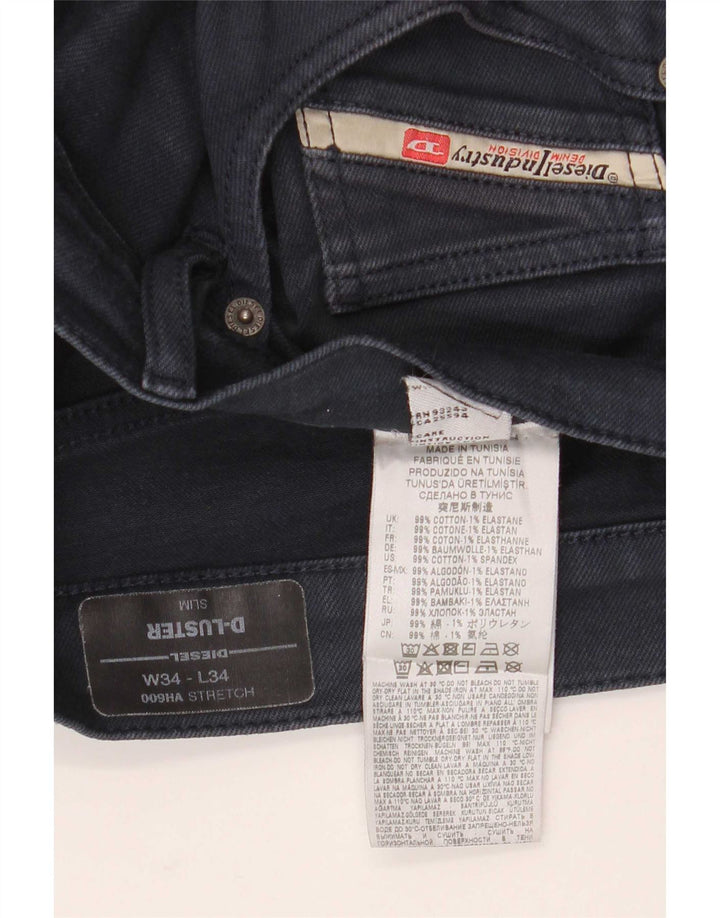 Мужские джинсы Diesel D-Lustre Slim W34 L34, темно-синий, хлопок
