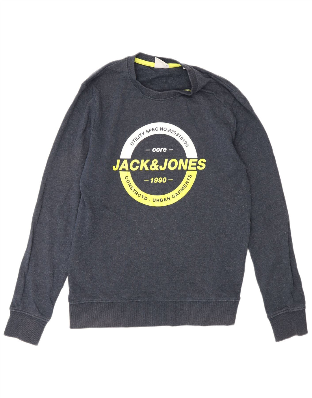 Мужской свитшот с рисунком Jack & Jones, маленький темно-синий, хлопковый