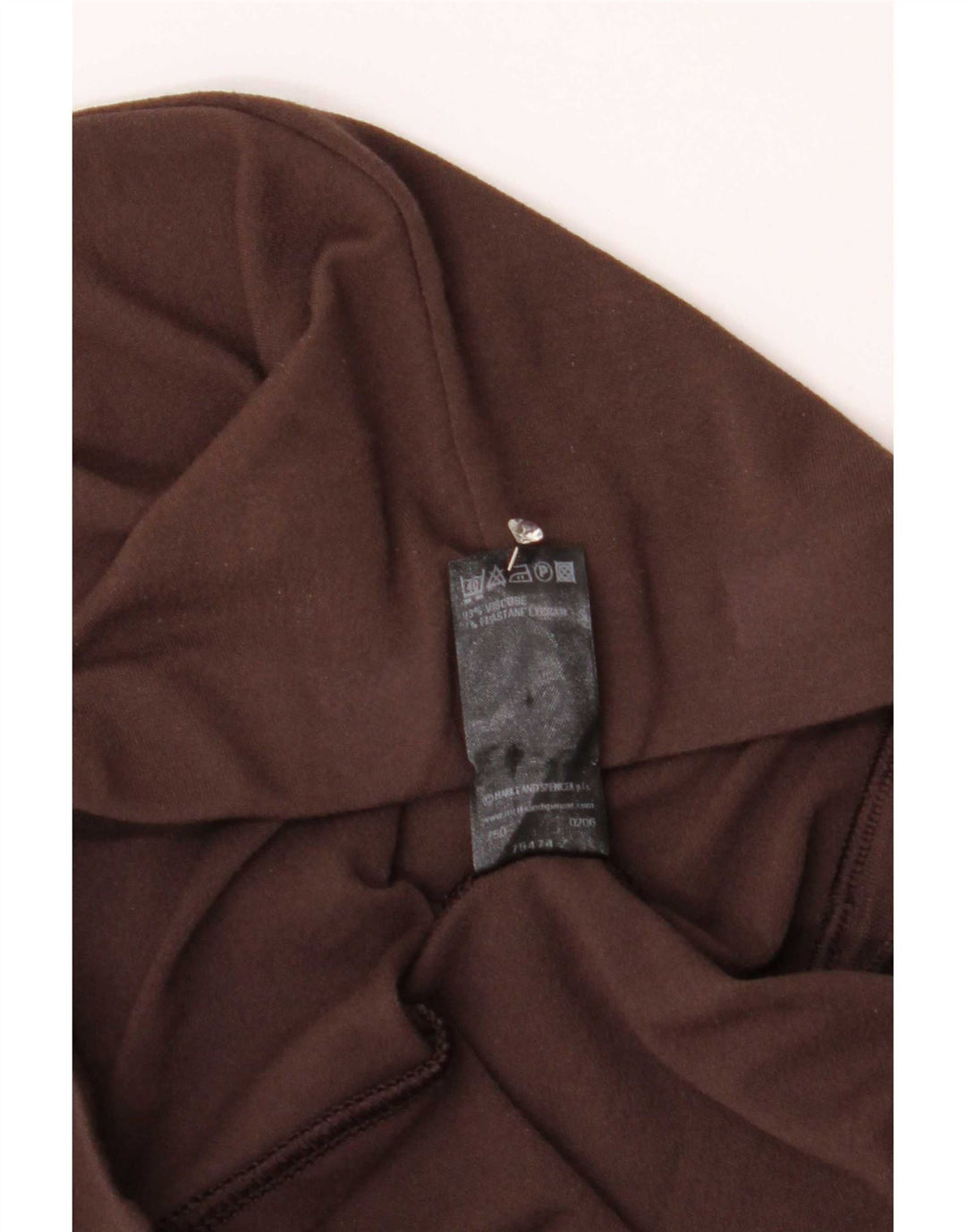 Женские леггинсы-клеш Marks & Spencer UK 12, средний коричневый, вискоза