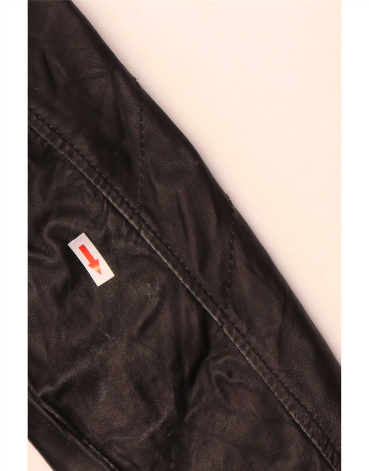 Женская кожаная косуха Hogan UK 12, средний черный