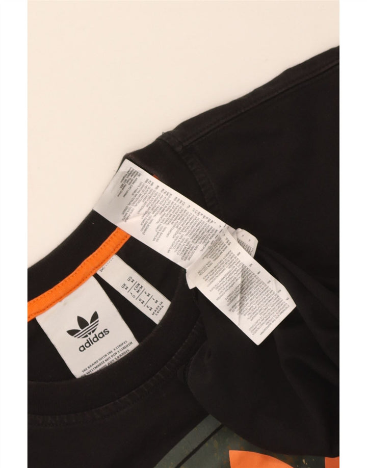Мужская футболка с рисунком Adidas Top Medium Black Cotton