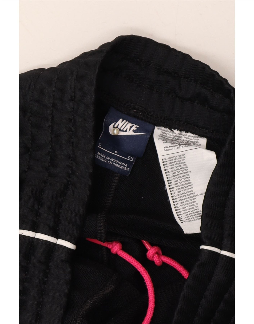 NIKE Womens Tracksuit Trousers UK 8 Small Black Polyester Vintage Nike and Second-Hand Nike from Messina Hembry 