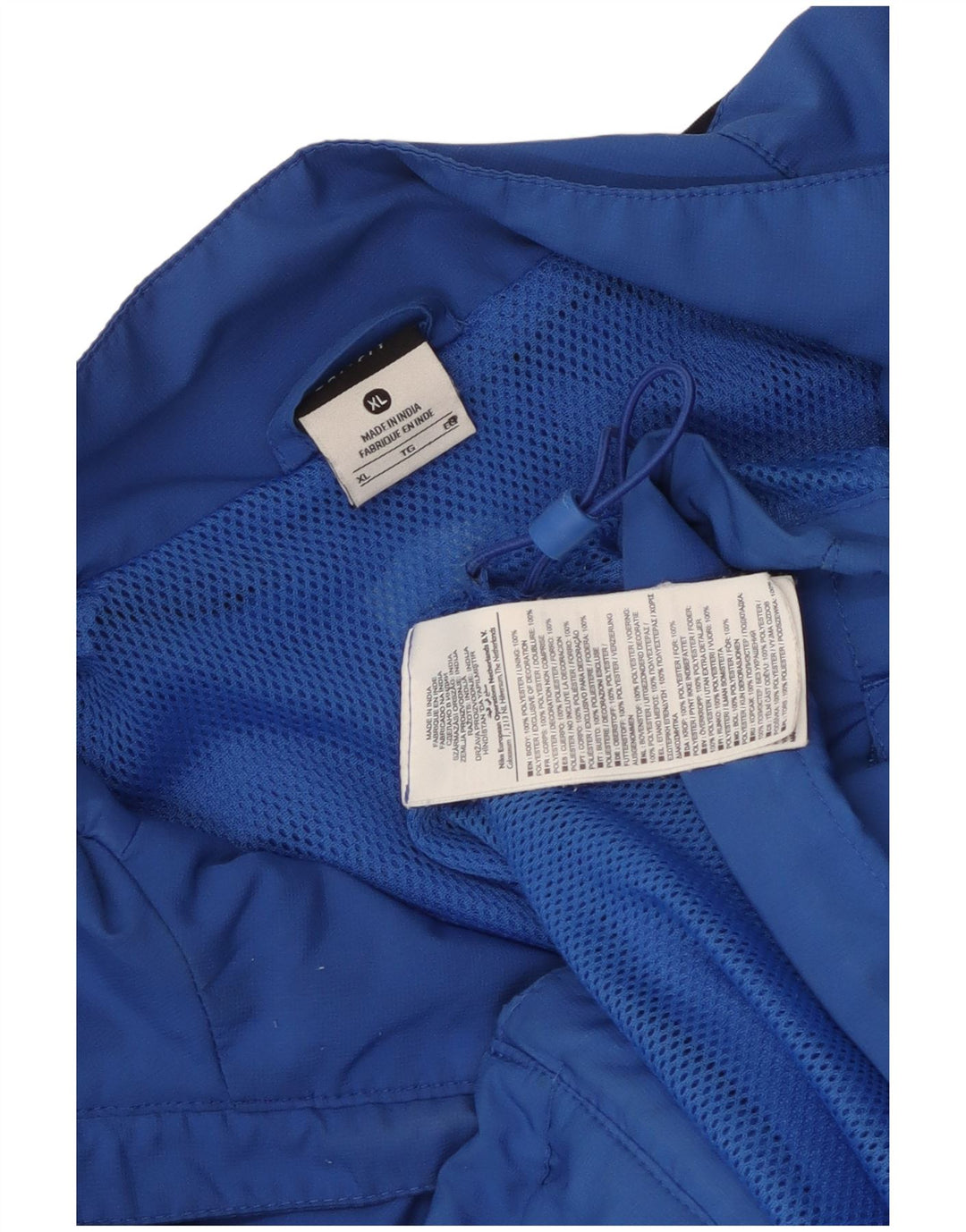 Мужская спортивная куртка Nike XL, синяя, полиэстер с цветными блоками, спортивная