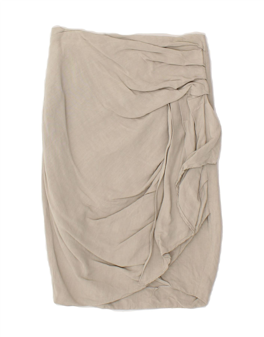 BYBLOS Womens Straight Skirt IT 40 Small W24  Grey Linen Vintage Byblos and Second-Hand Byblos from Messina Hembry 
