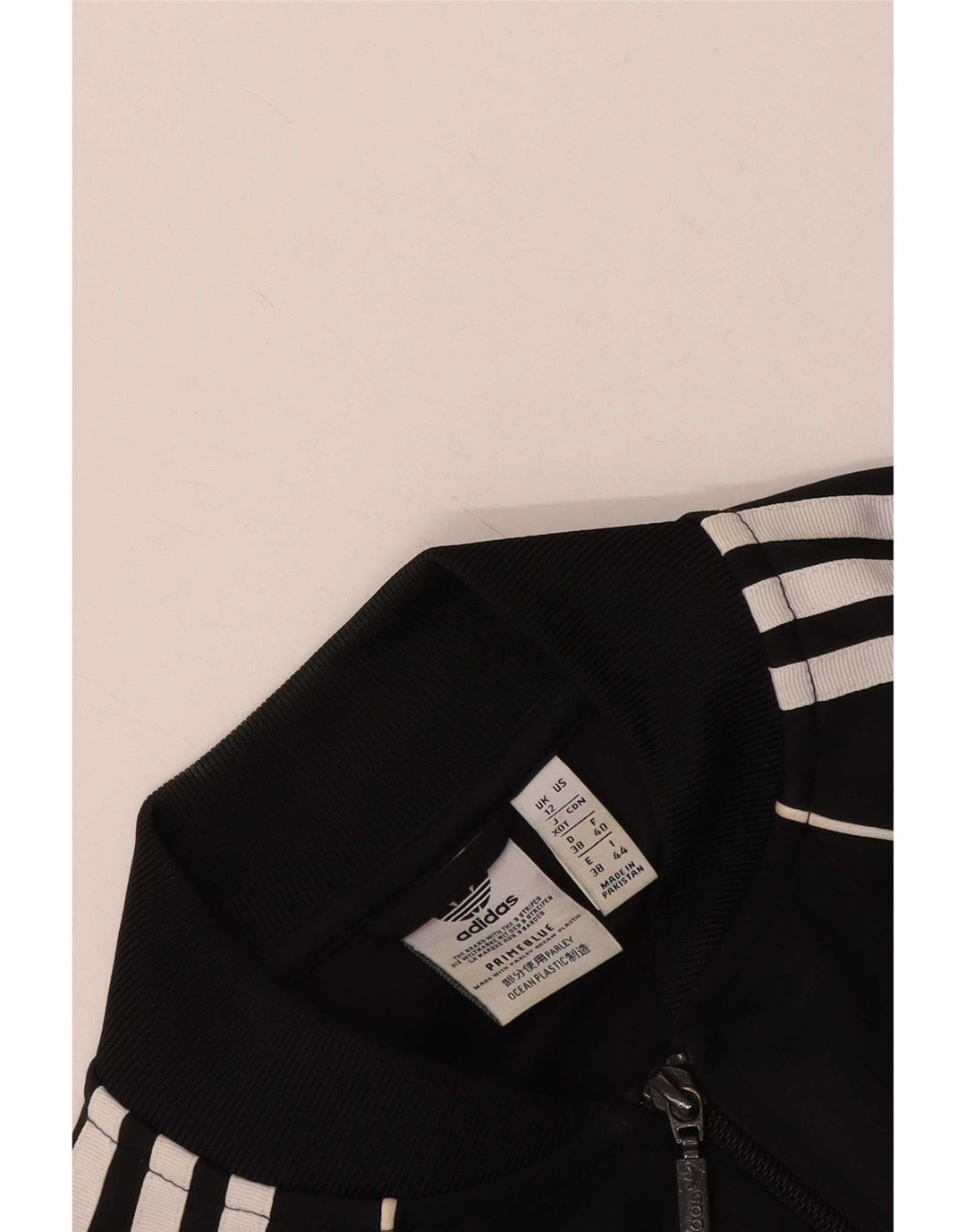 Adidas Womens Prime Blue Sportsuit Top Jacket UK 12 Средний Черный