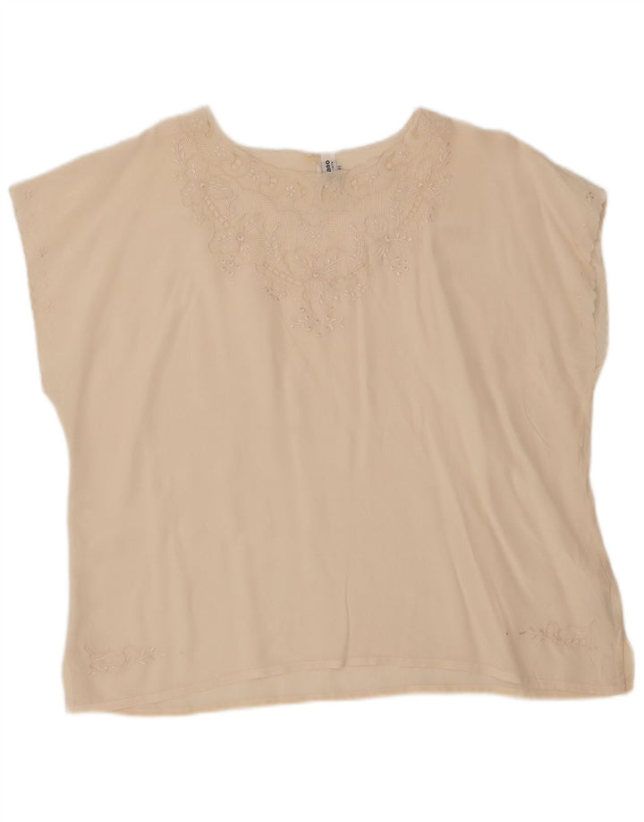 Винтажная женская блузка Top IT 48 XL Off White Silk