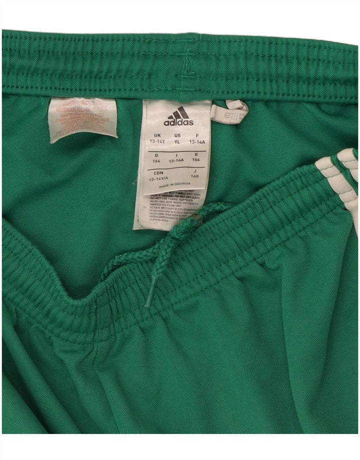 Спортивные шорты ADIDAS Climalite для мальчиков 13-14 лет, зеленый полиэстер