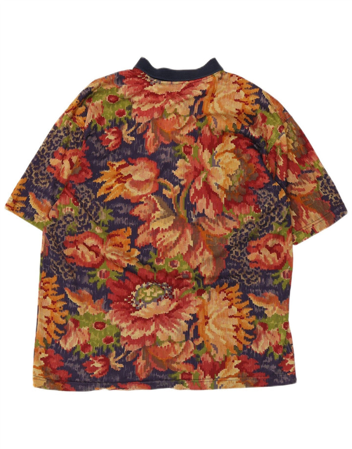 Мужская рубашка-поло Paul & Shark, большая разноцветная хлопковая рубашка с цветочным принтом