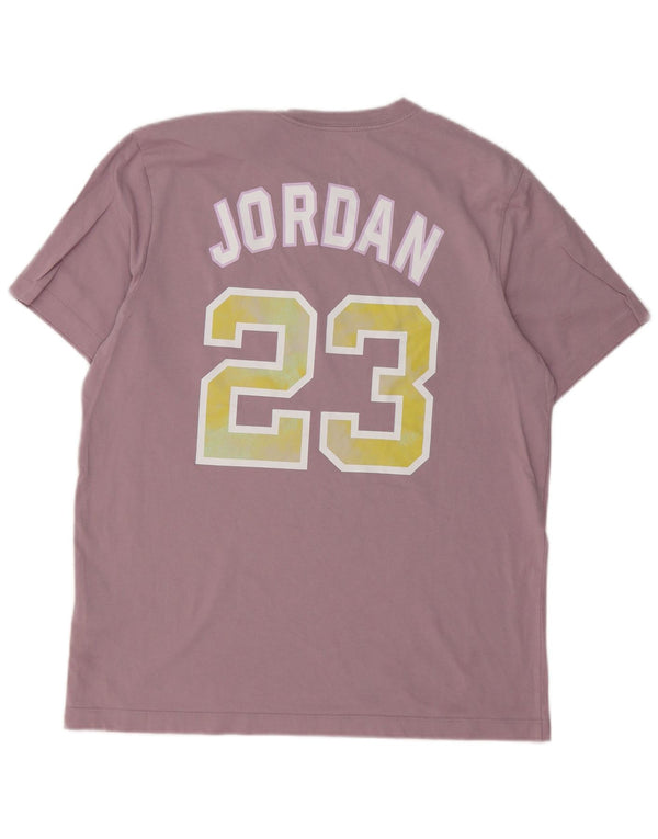Мужская футболка с рисунком Jordan, большой фиолетовый хлопок